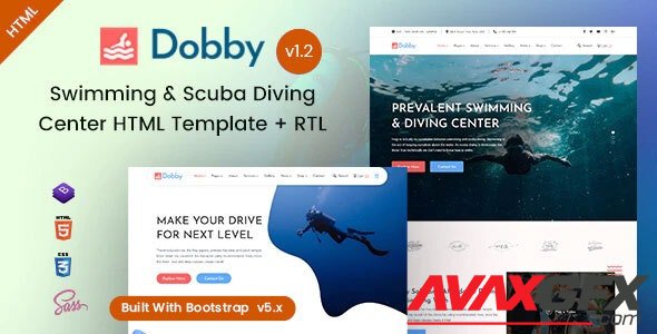 ThemeForest - Dobby v1.2 - Swimming & Scuba Diving HTML Template - 26786238