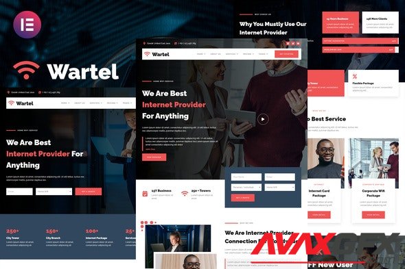 ThemeForest - Wartel v1.0.0 - Home Wifi & Internet Provider Services Elementor Template Kit - 35427692