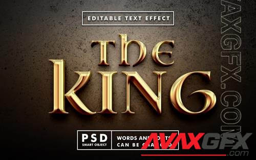 The king text effect premium psd with smart object