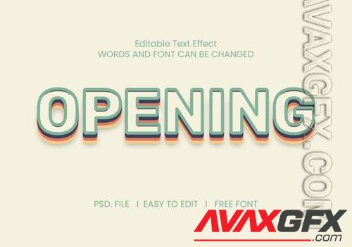 Opening text effect psd