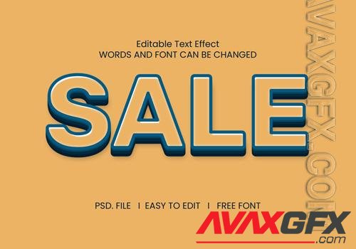 Sale text effect psd