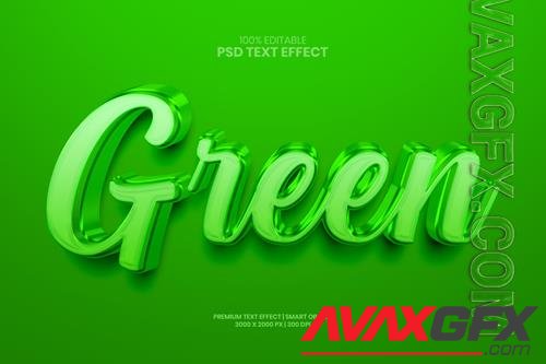 Green editable premium psd text effect maker
