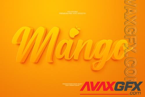 Mango editable 3d psd premium text effect