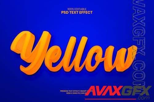 Yellow editable premium psd text effect maker