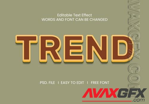 Trand text effect simple psd