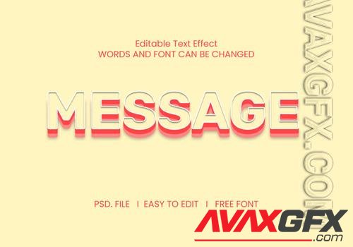 Message text effect psd