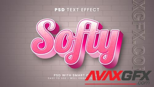 Softy editable text effect with romance and rose text style