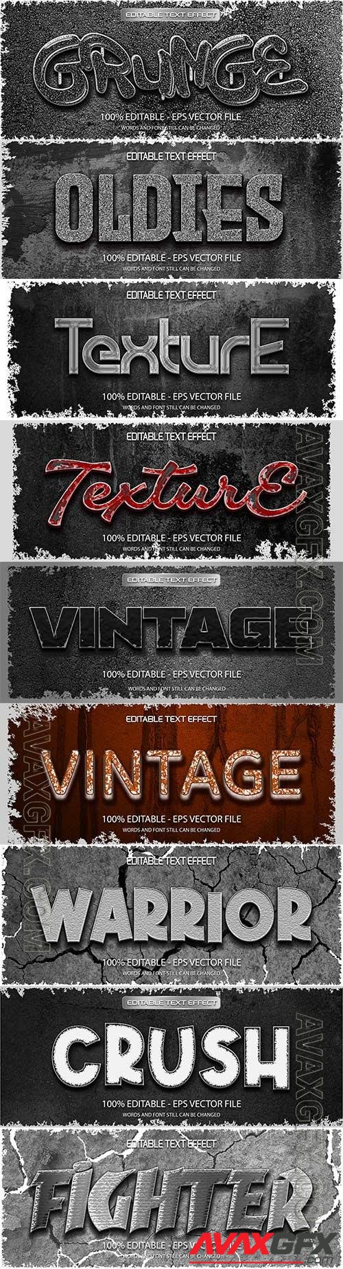 Vintage text effect vector background