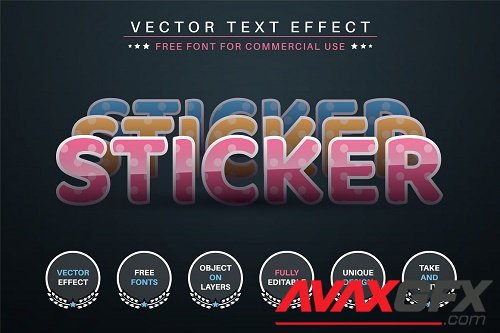 Dark Sticker - Editable Text Effect - 6814190