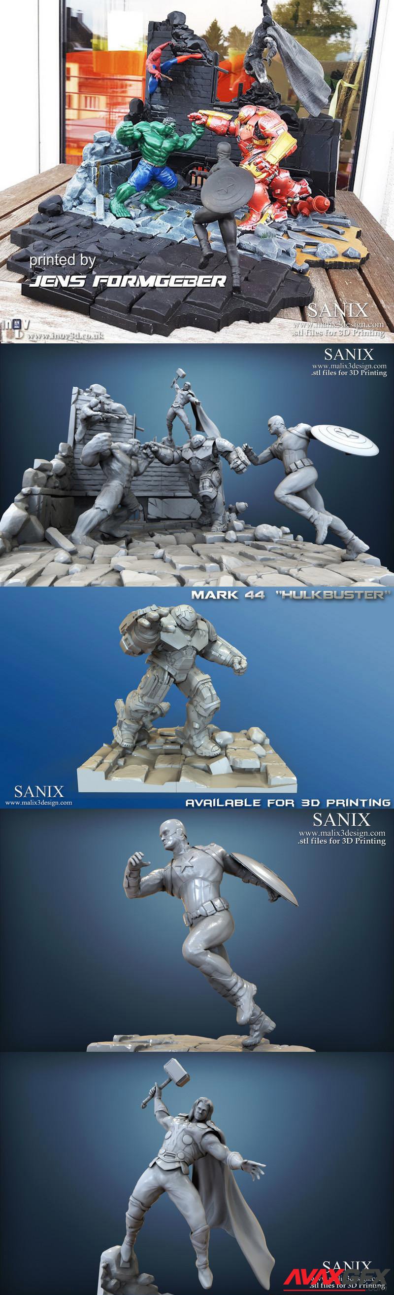 Avengers Scene 3D Printable STL