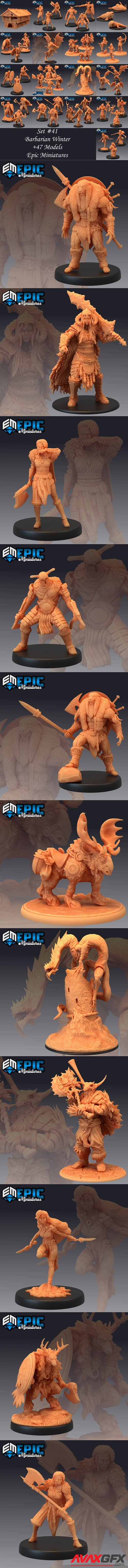 Epic Minis – Barbarian Winter – 3D Printable STL