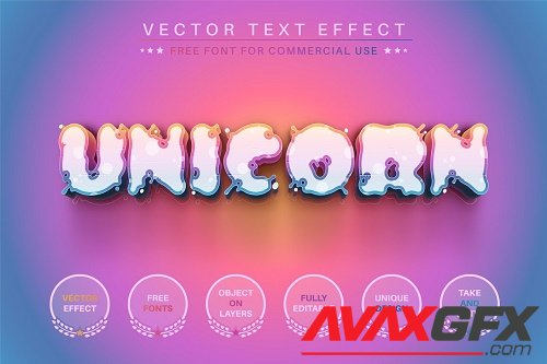 Splatter Unicorn Editable Text - 6815881