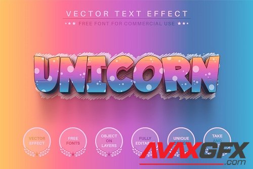 Rainbow Shading Editable Text Effect - 6828432