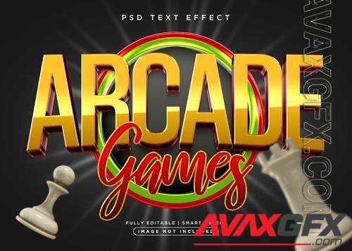 3d style arcade text effect