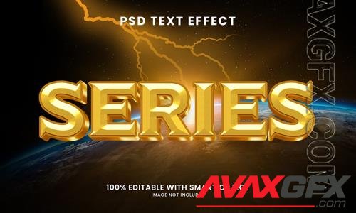 Series 3d text effect psd