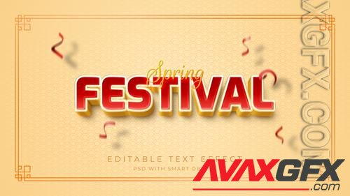 Spring festival text effect psd