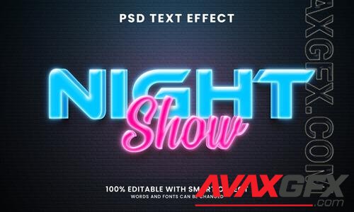 Neon text effect template