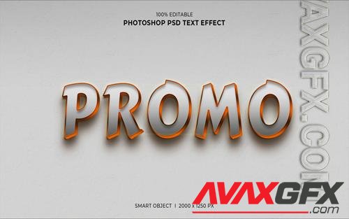 Promo 3d editable psd text effect