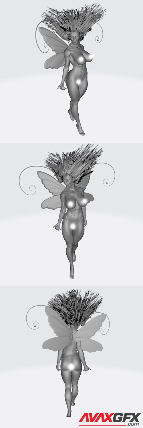 Bugs life women crazy sculpture – 3D Printable STL