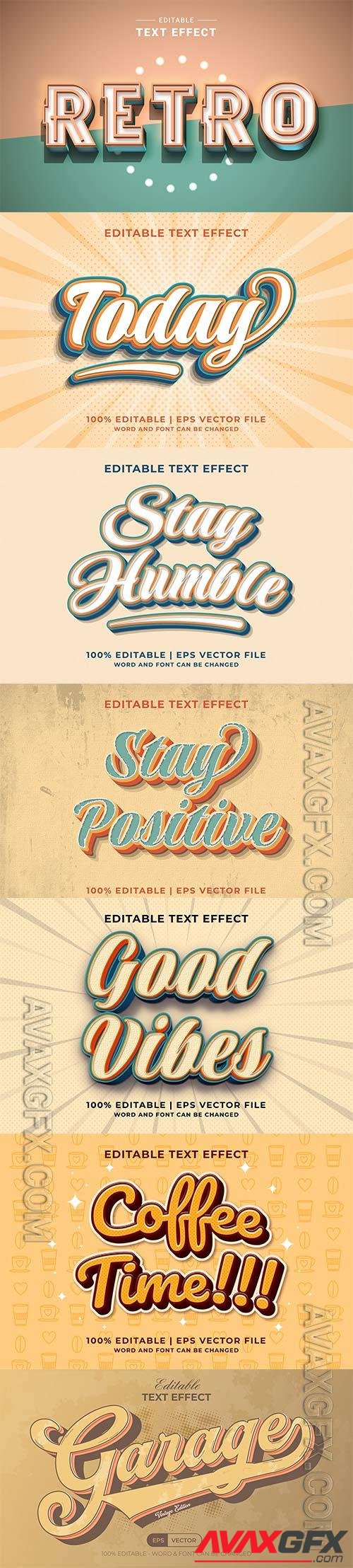 3d editable text style effect vector vol 906