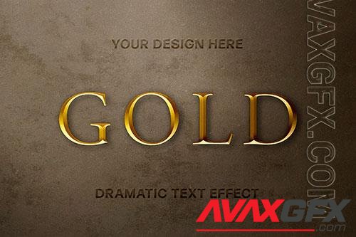 Gold luxury text effect psd