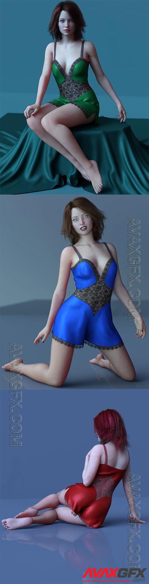 dForce Lace Teddy for Genesis 8 Female