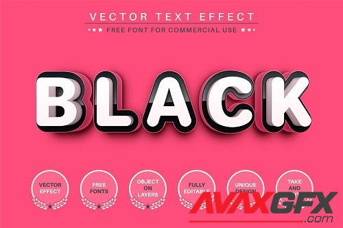 3D Abstract - Editable Text Effect -6832046