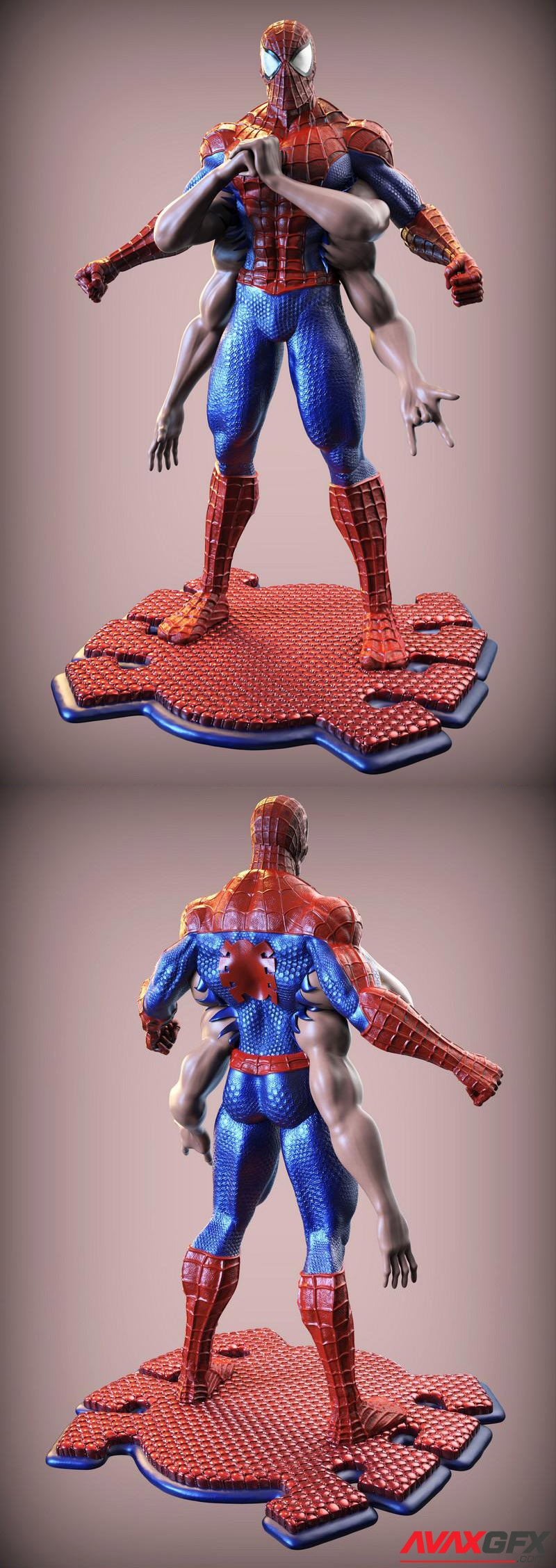 Spider Man Six Arms 3D Printable STL