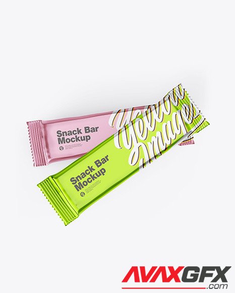 Two Mate Metallic Snack Bars Mockup 83514