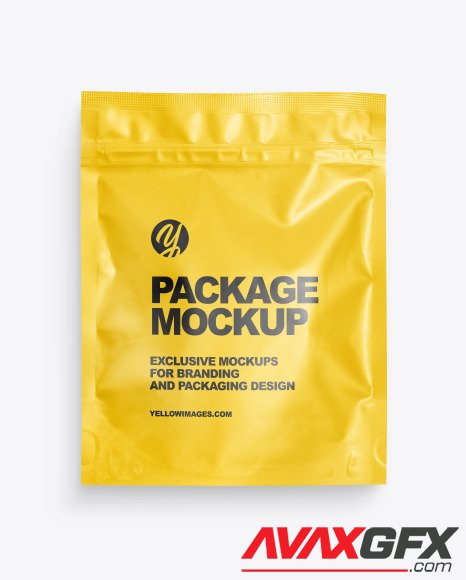 Matte Flat Pouch Mockup 83543