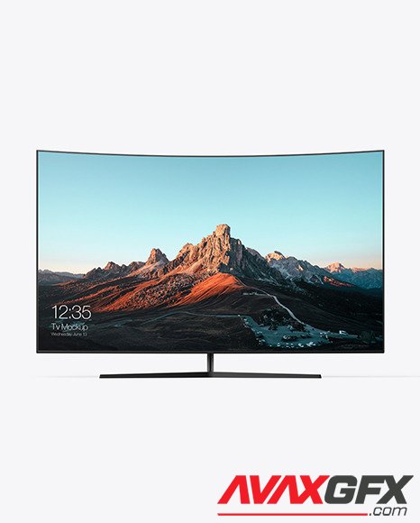 Curved Tv Mockup 85200