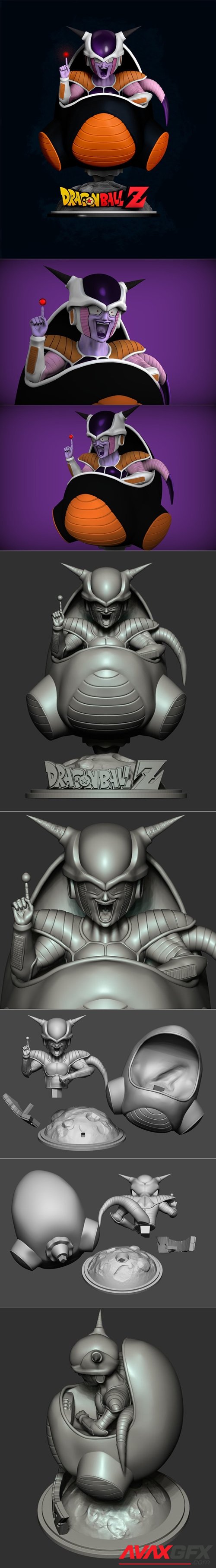 Freeza destroying the planet Vegeta – 3D Printable STL