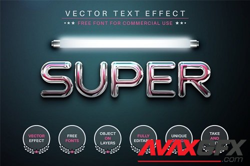 Super Light - Editable Text Effect - 6833690