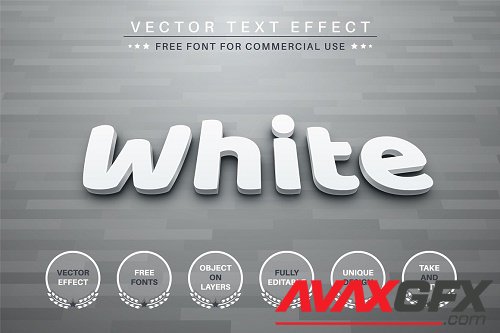 White - Editable Text Effect - 6834240
