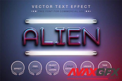 Alien - Editable Text Effect - 6836179