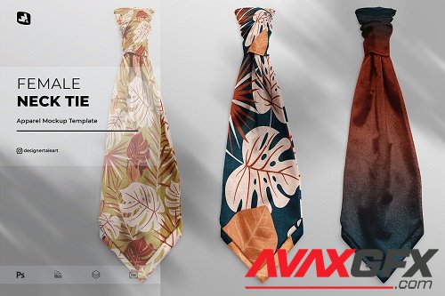 Female Necktie Mockup - 6763248