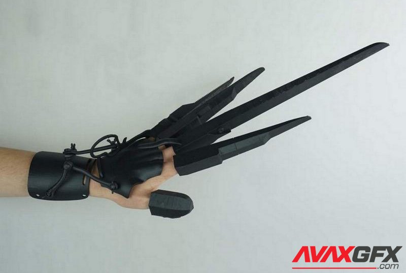 Edward Scissorhands Articulated Glove Assemblies 3D Printable STL