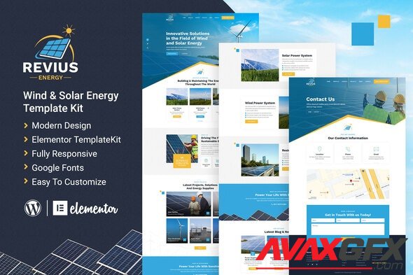 ThemeForest - Revius Energy v1.0.2 - Elementor Template Kit - 35430082