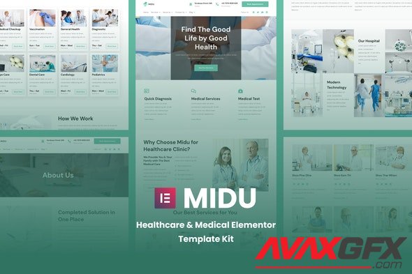 ThemeForest - Midu v1.0.0 - Healthcare Medical Elementor Template Kit - 35486992