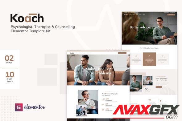 ThemeForest - Koach v1.0.0 - Life Coach & Counseling Elementor Template Kit - 35436213