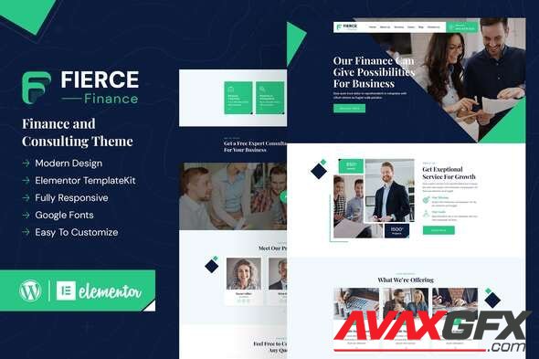 ThemeForest - Fierce v1.0.1 - Finance Elementor Template Kit - 35416385