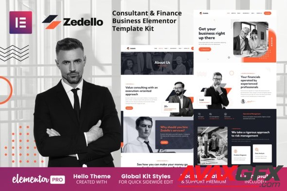 ThemeForest - Zedello v1.0.0 - Consultant & Finance Business Elementor Template Kit - 35467493