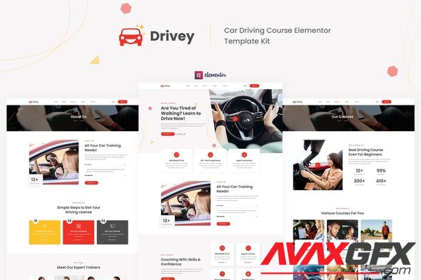 ThemeForest - Drivey v1.0.0 - Car Driving Course Elementor Template Kit - 35501958