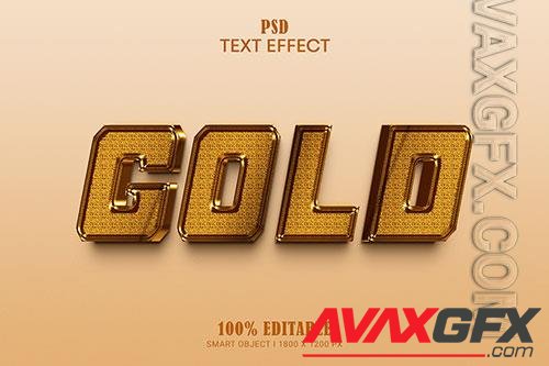 Gold editable text effect premium psd