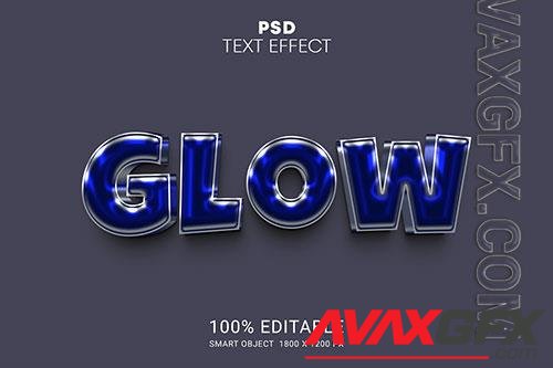 Glow editable text effect premium psd