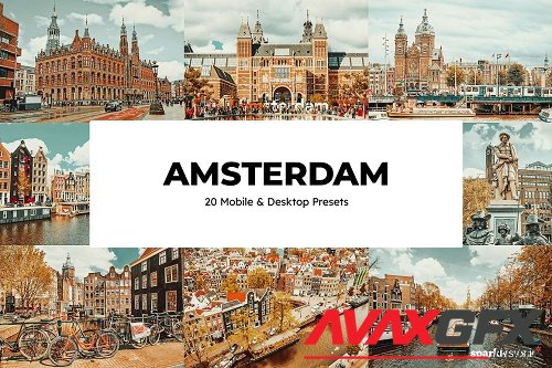 20 Amsterdam Lightroom Presets LUTs - 6789084