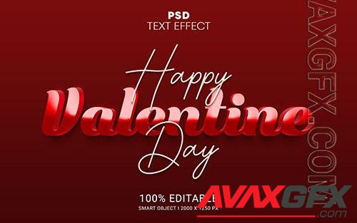 Happy valentine day editable text effect psd