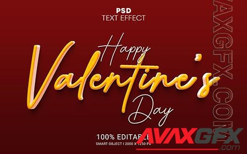 Happy valentine day editable text effect premium psd