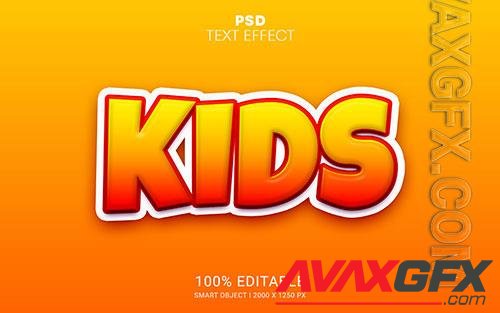 Kids psd editable text effect