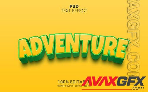 Adventure editable text effect premium psd